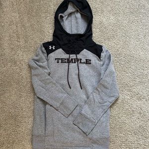 Women’s Gray Temple University Under Armour Hoodie Size Small